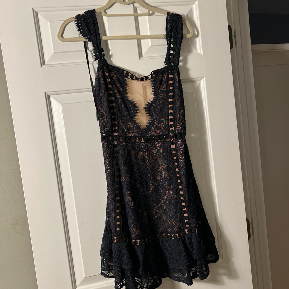 For Love and Lemons Lace Navy Dress